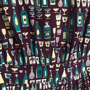 Bottles and Glasses Print Dress